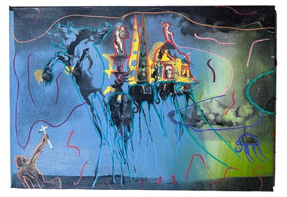 Temptation of St Anthony, Dali by Steve Kaufman