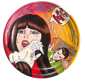 Roy Lichtenstein Comic Plate by Steve Kaufman