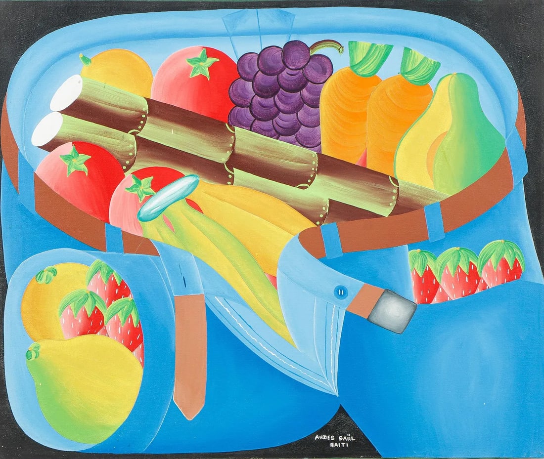 Farmer's Jeans - Haitian Painting by Audes Saul (1 of 1)