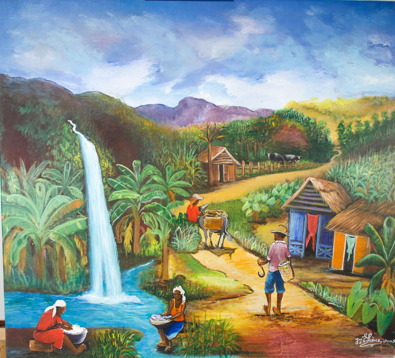 Paysage Original Haitian Painting by ElisTheme Jean (1 of 1)