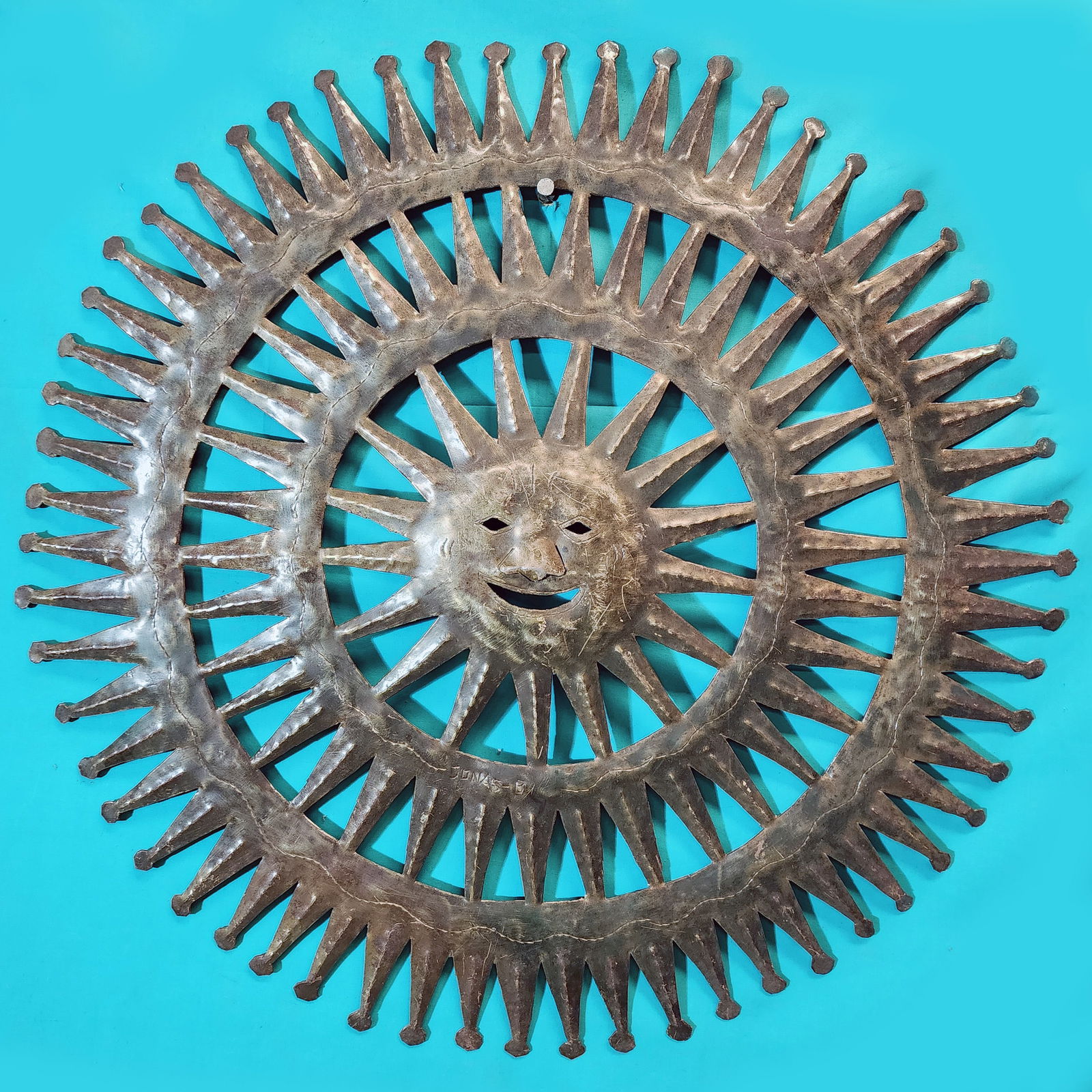 Extra Bright Sun - Haitian Metal Sculpture by Jonas Balan (1 of 1)