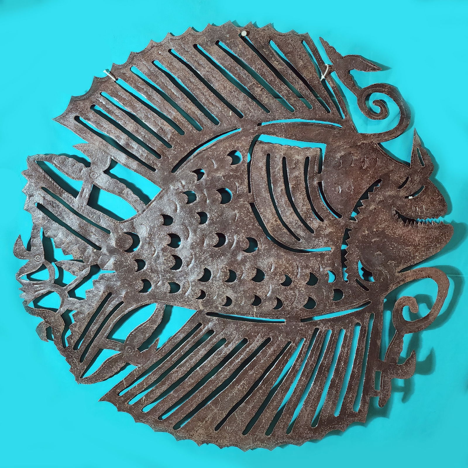 Huge Fish - Haitian Metal Sculpture by J.P. Bernard (1 of 1)