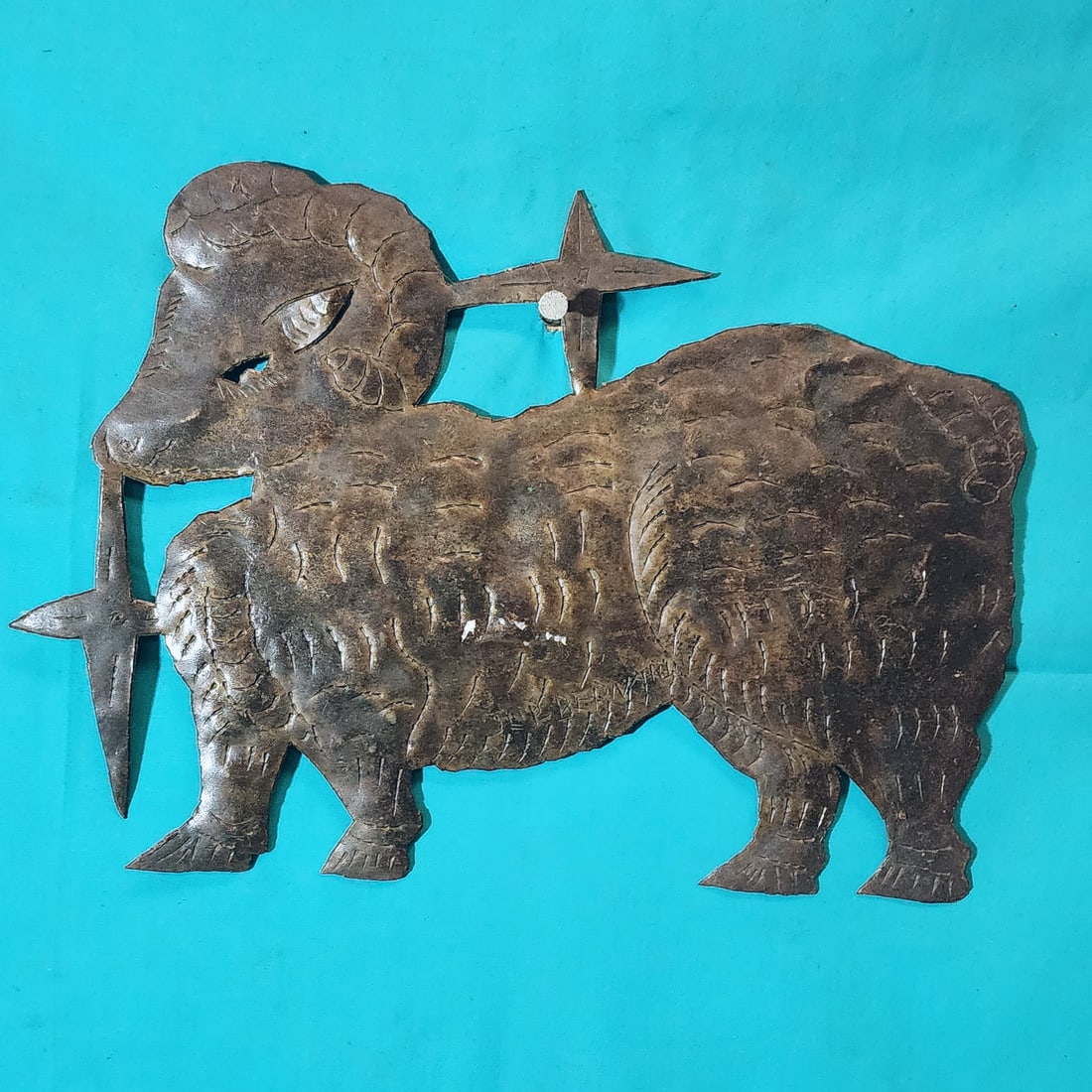 Ram - Haitian Metal Sculpture by J.P. Bernard (1 of 1)