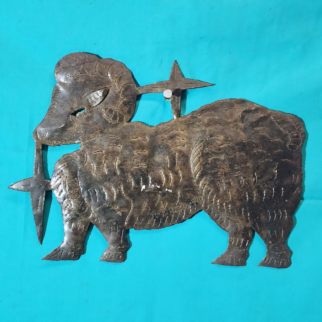 Ram - Haitian Metal Sculpture by J.P. Bernard (1 of 1)