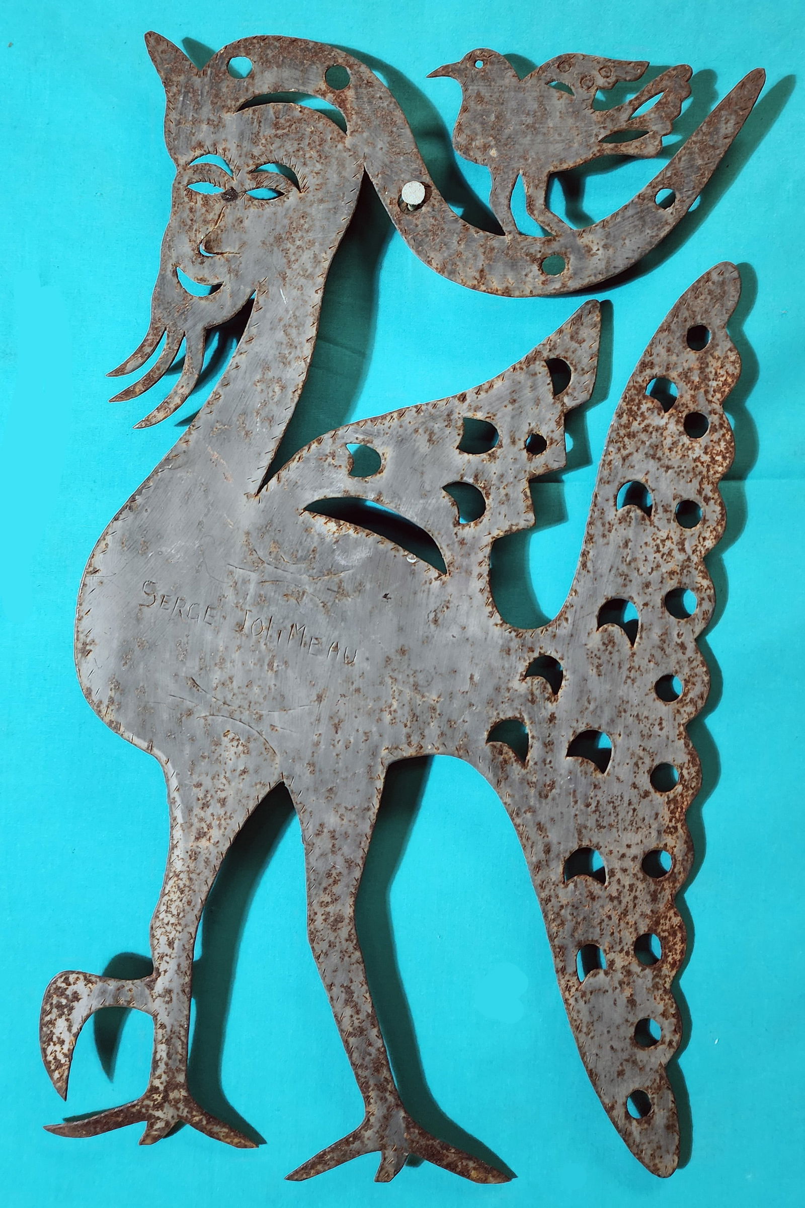 Ram with Wings - Haitian Metal Sculpture by Serge Jolimeau (1 of 1)