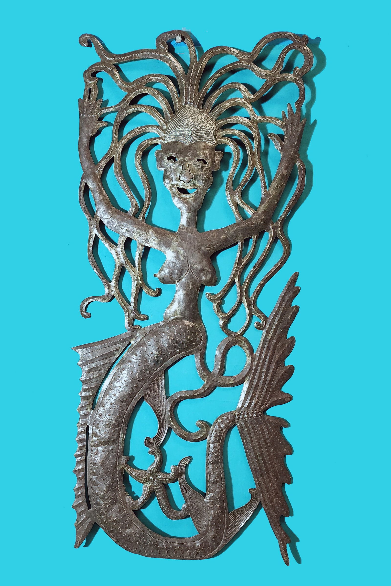 Sirene - Haitian Metal Sculpture by Jean Sylvestre (1 of 1)