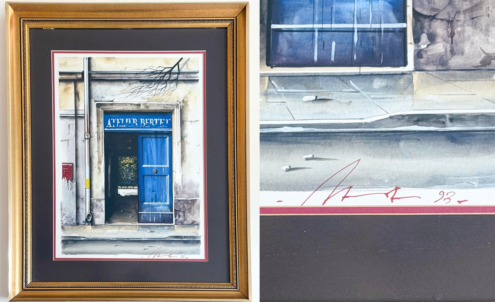 Thomas Pradzynski Signed Serigraph – Romantic Paris Urban Landscape, Framed & Hand-Signed (27 x 22 (1 of 1)