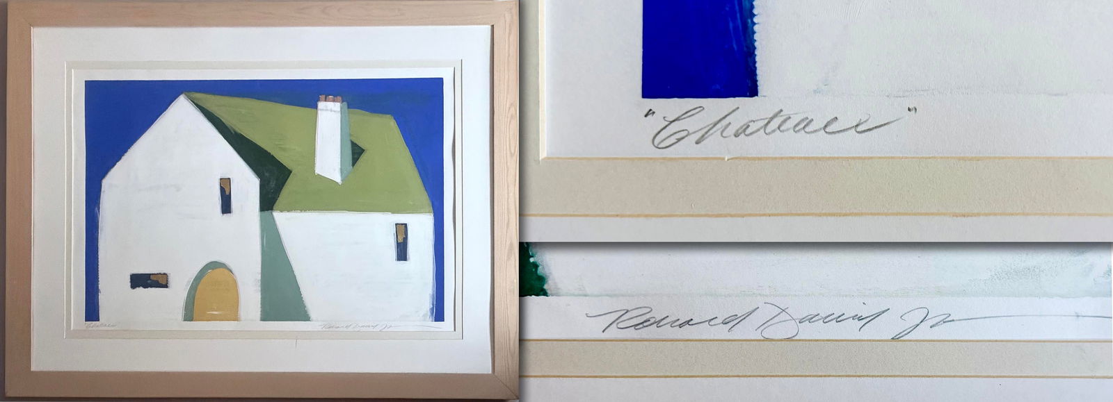 Chateau by artist Ronald David Thompson: Limited edition silkscreen (serigraph) print by Canadian artist Ronald David Thompson (1942–2008), titled "Chateau." Thompson, a self-taught graphic artist who gained popularity in British Columbia