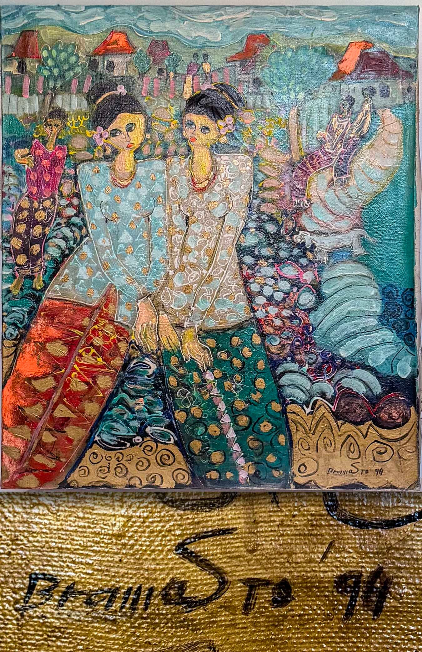 Tree of Life by Arwany Isa: Tree of Life by Arwany Isa is a mixed media painting on canvas hand signed and dated. Discover an extraordinary treasure from the personal collection of Professor Cornelius Osgood, the renowned Yale a