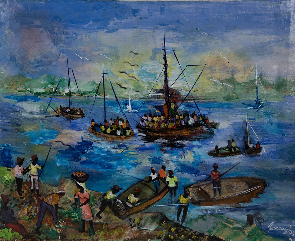 Painting 365 Original Haitian Painting by Karole Andre: Painting 365 Original Haitian Painting by Karole Andre Oil on Canvas GMS FAVORITE