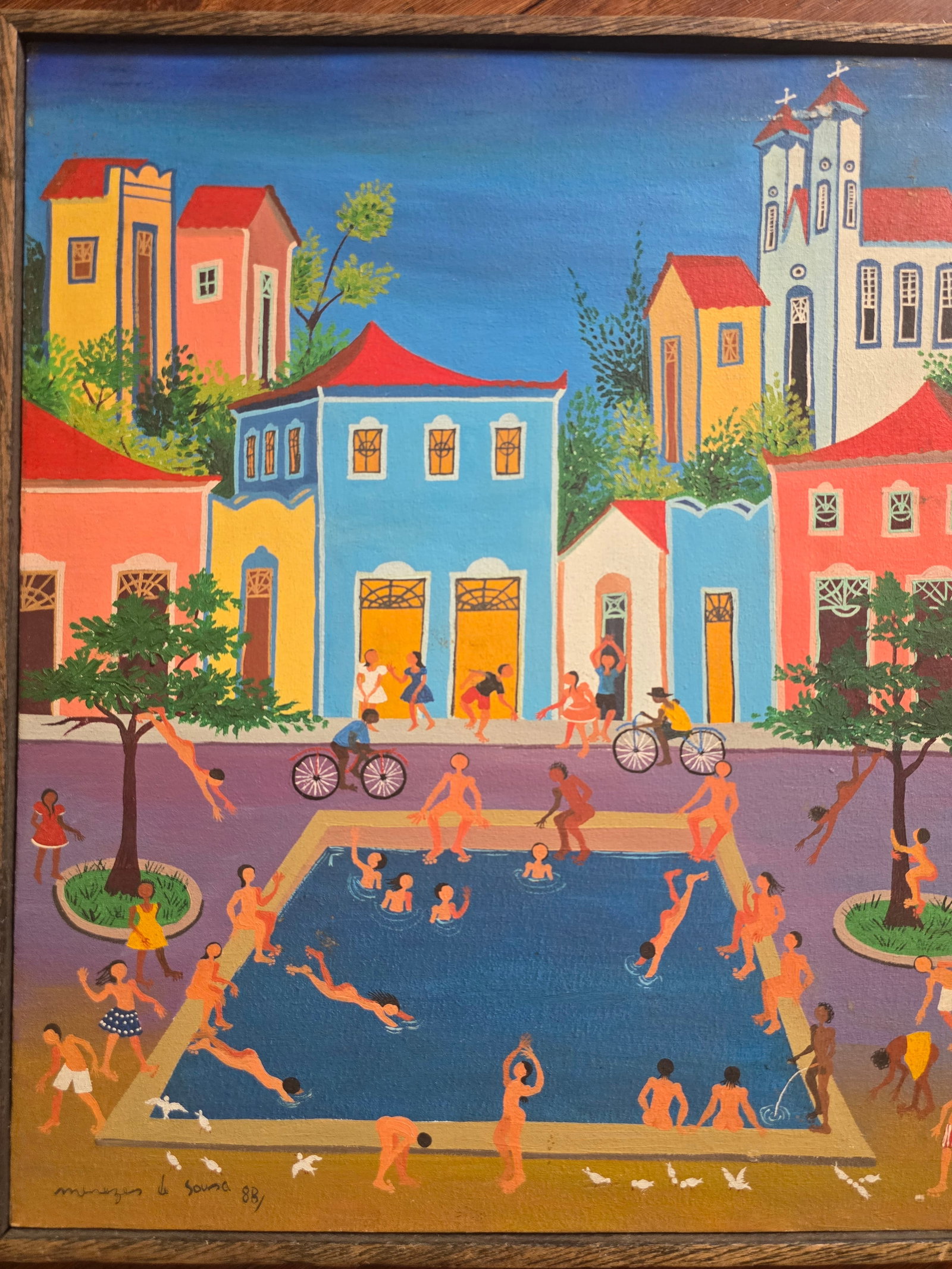 Vibrant Swimming Pool Scene by Marius de Souza (1 of 1)