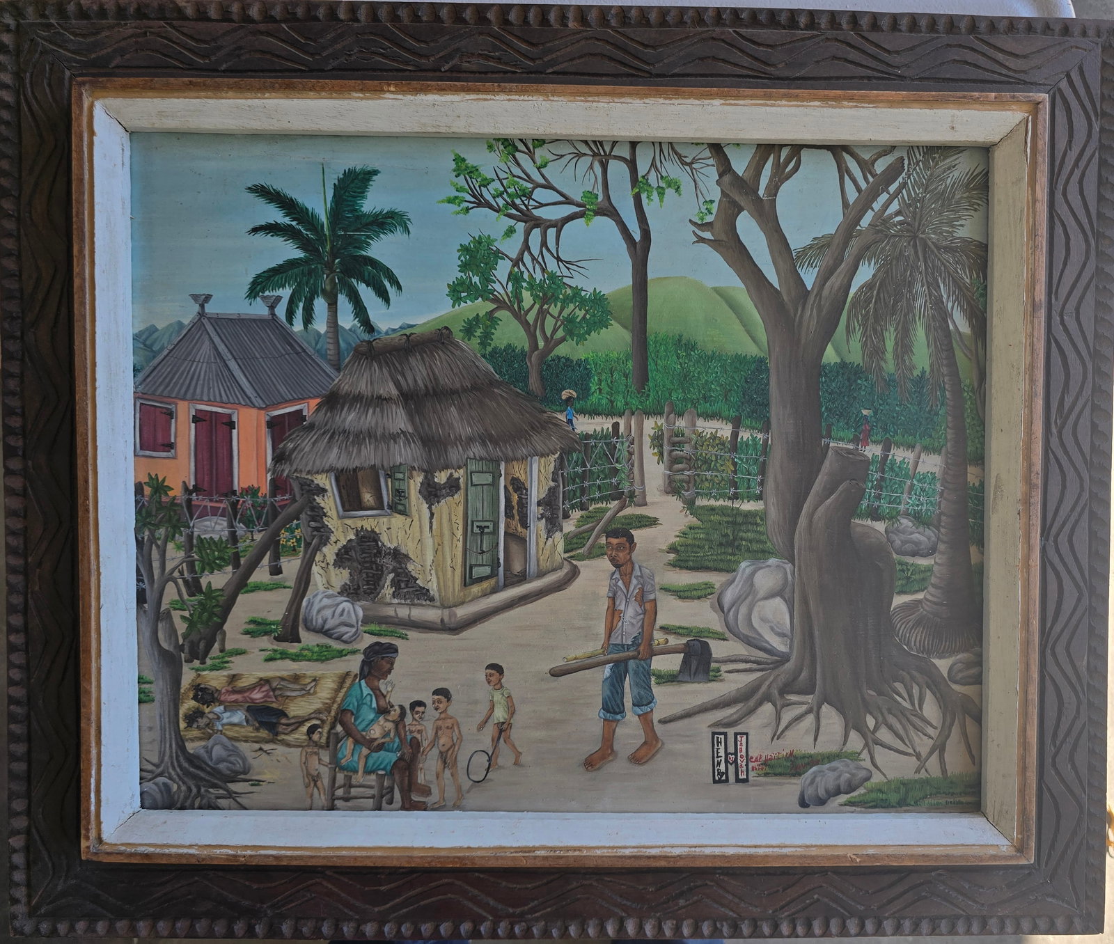 Rural Haitian Village Scene by Henri (1 of 1)