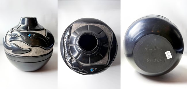 Santa Clara Pueblo blackware jar (1 of 1)