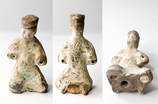 Pre-Columbian Mesoamerican Terracotta Seated Female Figurine: **Pre-Columbian Mesoamerican Terracotta Seated Female Figurine** **Likely Formative to Early Classic Period (ca. 1000 BCE–300 CE), Central Mexico or West Mexico (possible Chupicuaro, Tlatilco, or