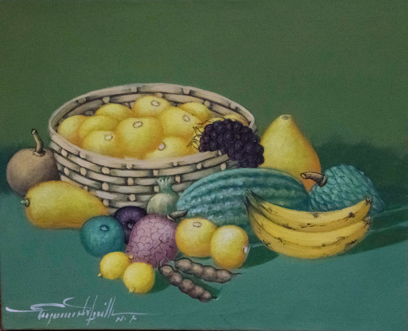 Still Life (Fruit) - Haitian Painting by Raymond Lafaille (1 of 1)