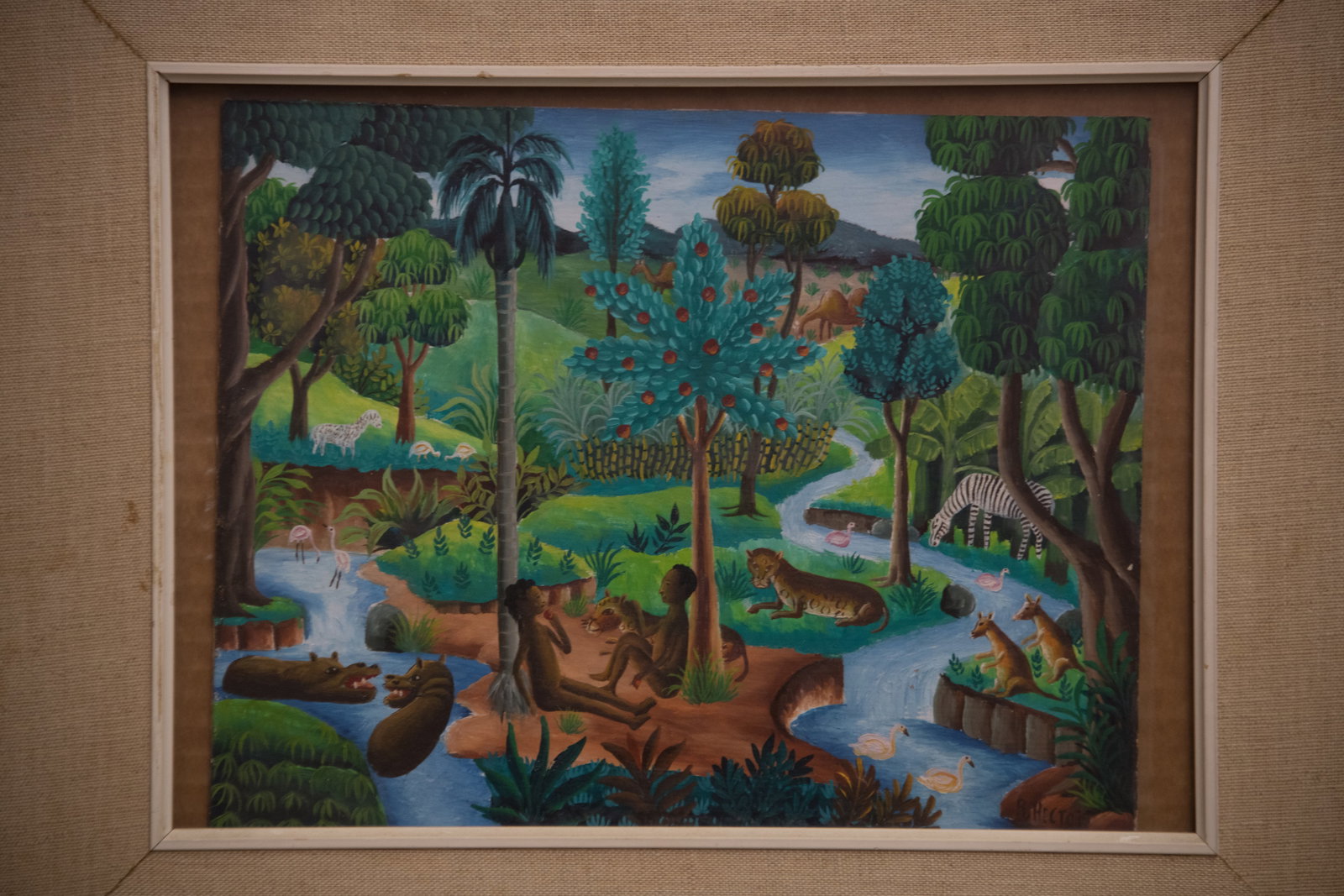 Garden of Eden (RH) Original Haitian Painting by Roland Hector (1 of 1)