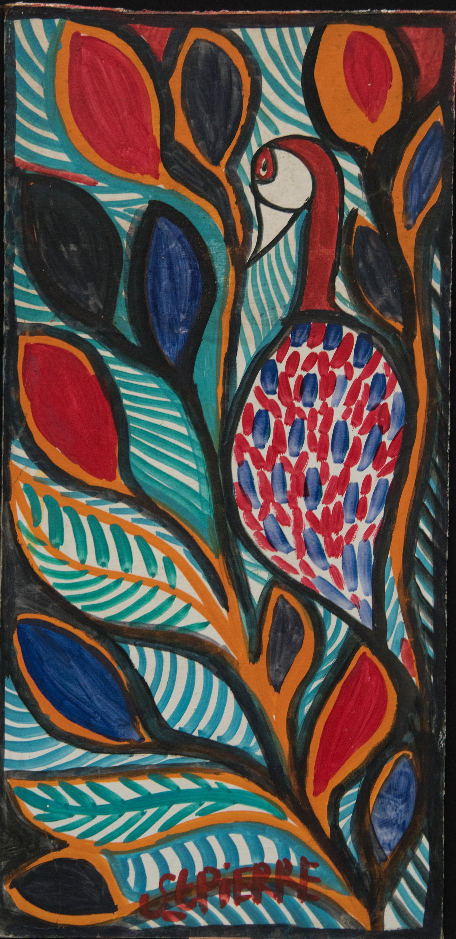 Joy Original Haitian Painting by St.Pierre Toussaint (1 of 1)