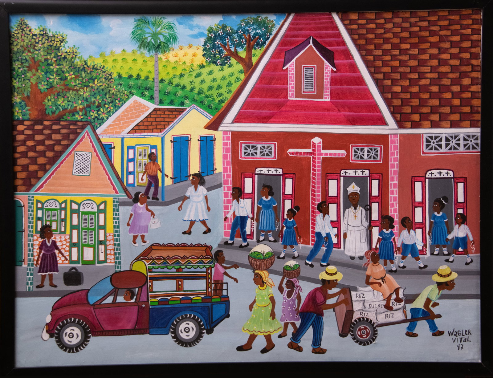 Original Haitian Painting by Wagler Vital (1 of 1)