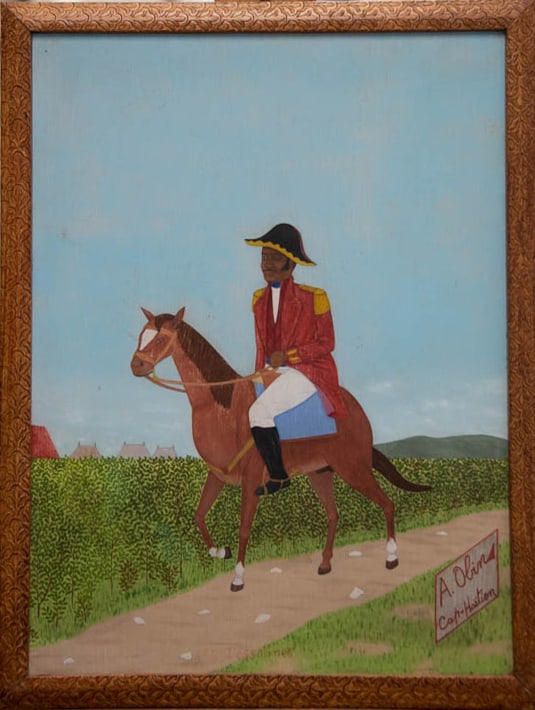 Jean-Jacques Dessalines - Haitian Painting by Antoine Obin: Jean-Jacques Dessalines - Haitian Painting by Antoine Obin Framed, Oil on Hardboard FRAMED GMS FAVORITE