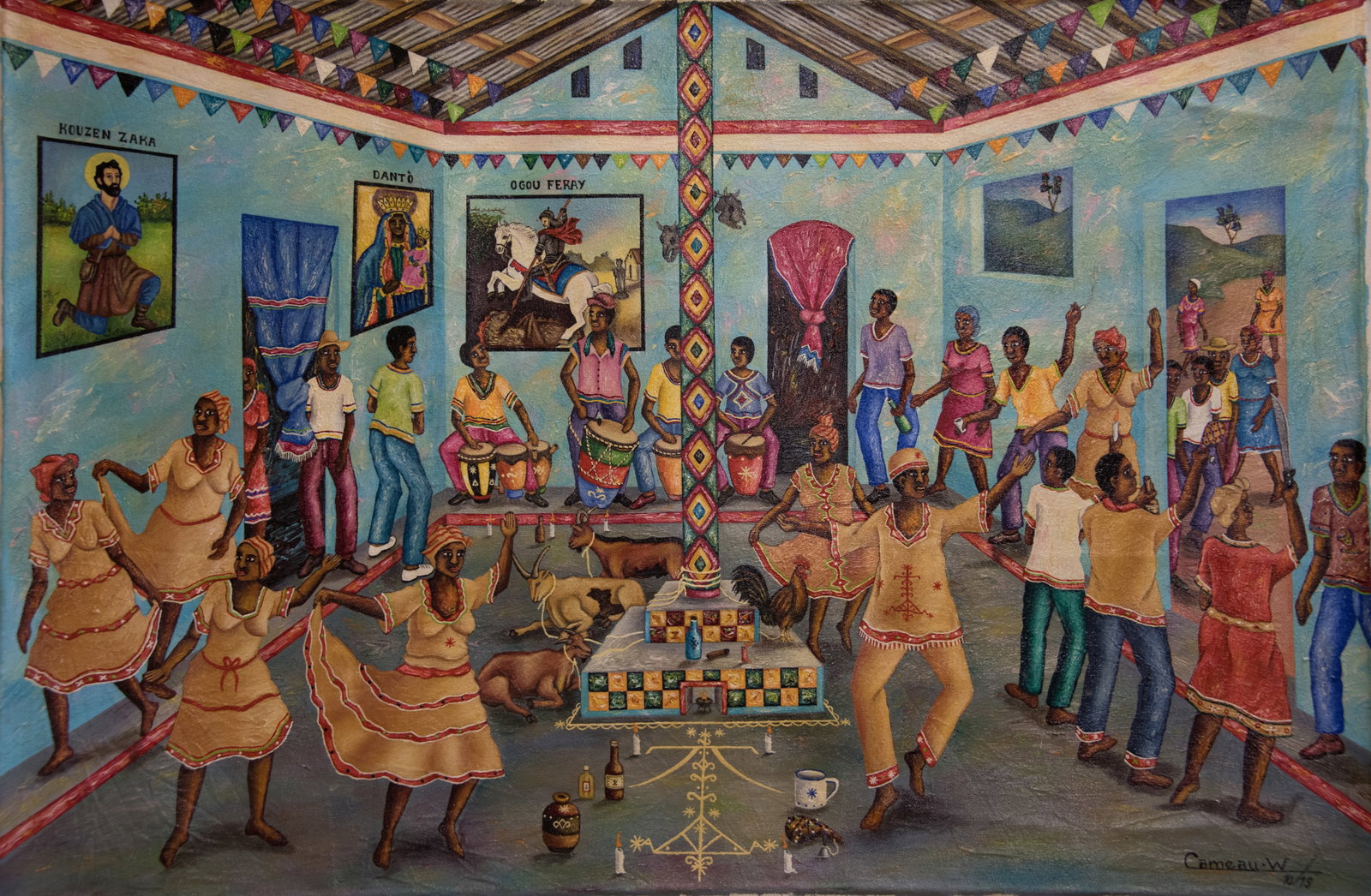 Celebrating (WC) Original Haitian Painting by Widson Cameau (1 of 1)