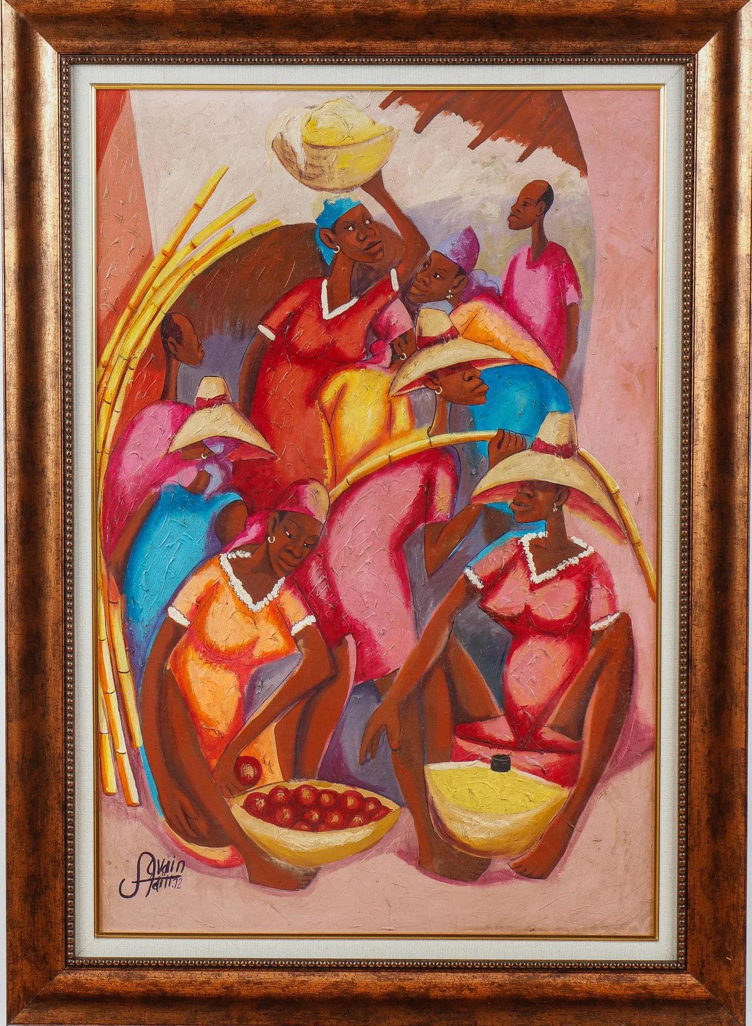 Market Scene Original Haitian Painting by Petion Savain (1 of 1)