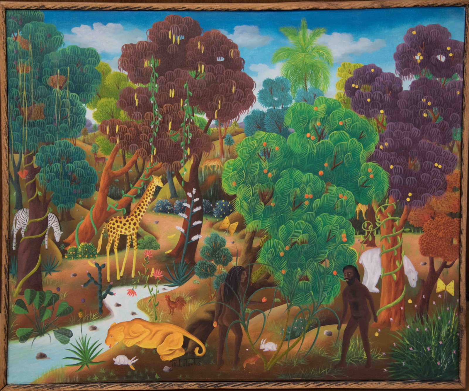 Adam and Eve Original Haitian Painting by Philton Latortue (1 of 1)