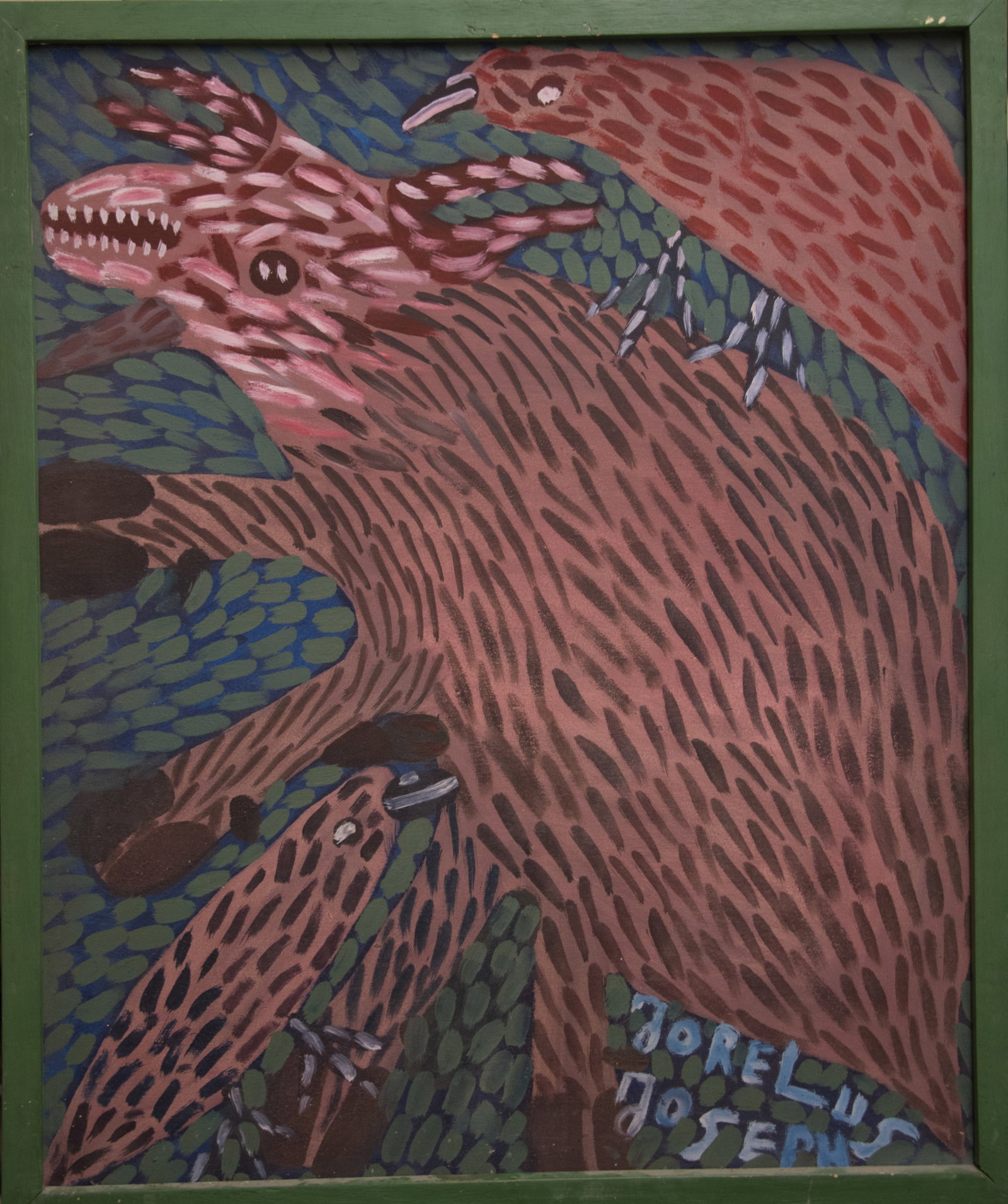 Three Creatures - Haitian Painting by Jorelus Joseph (1 of 1)