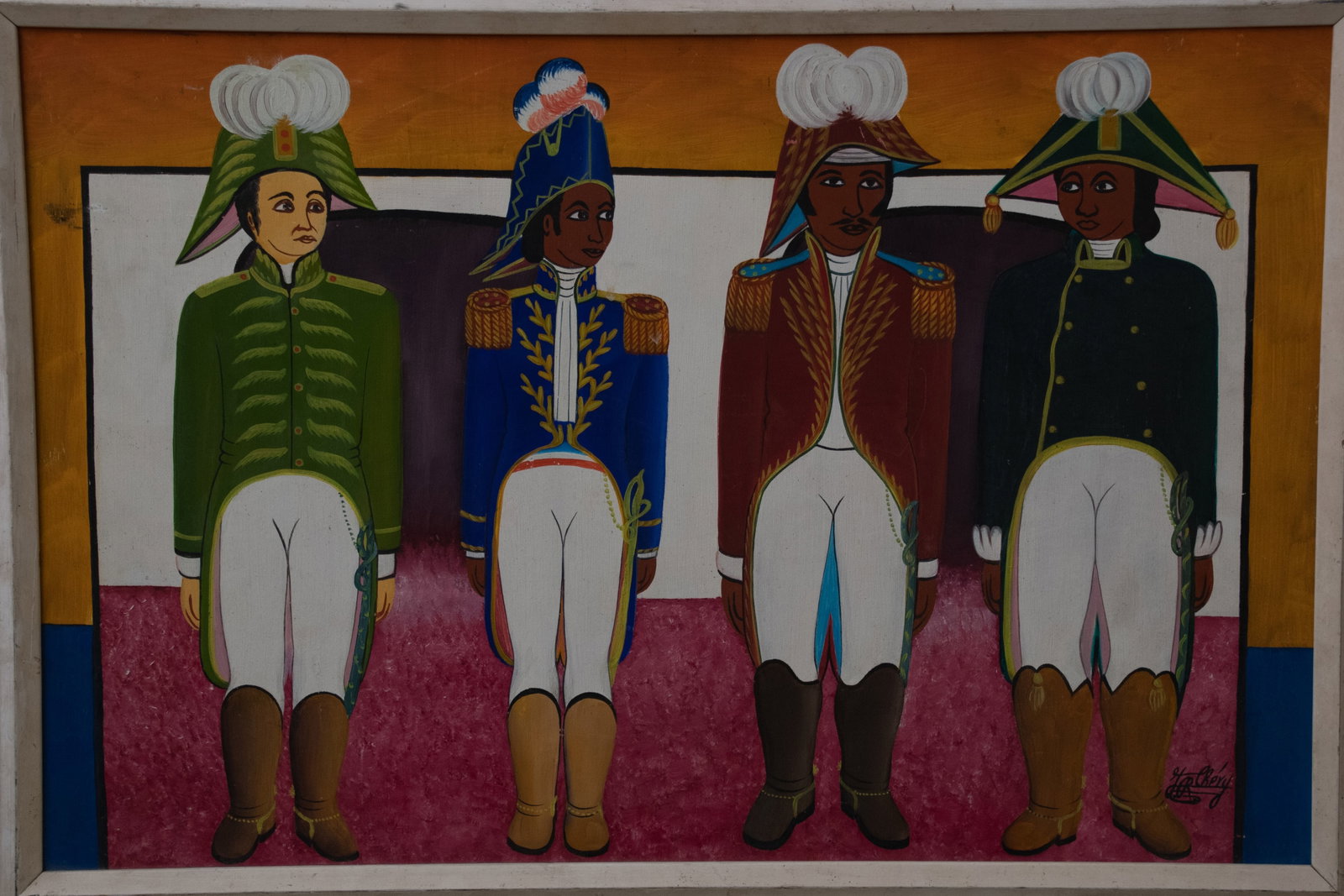 Four Generals Original Haitian Painting by Jacques-Richard Chery (1 of 1)