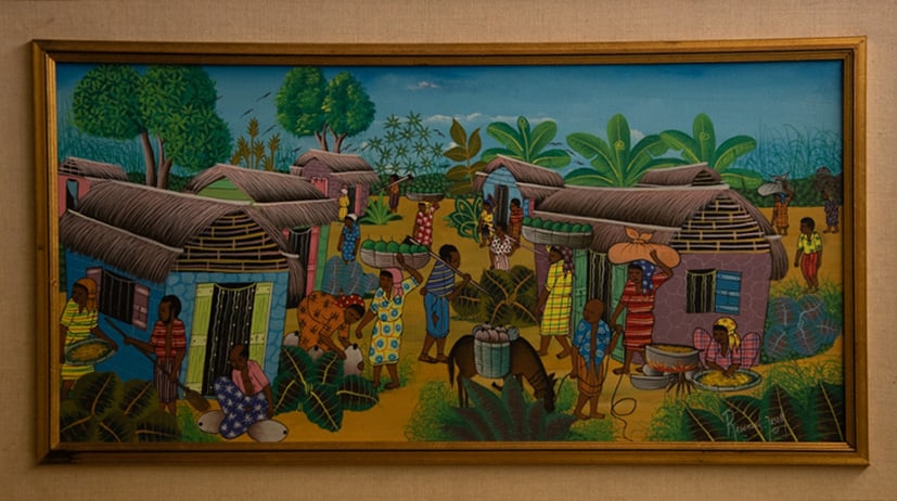 Village Original Haitian Painting by Rosemond Joseph (1 of 1)