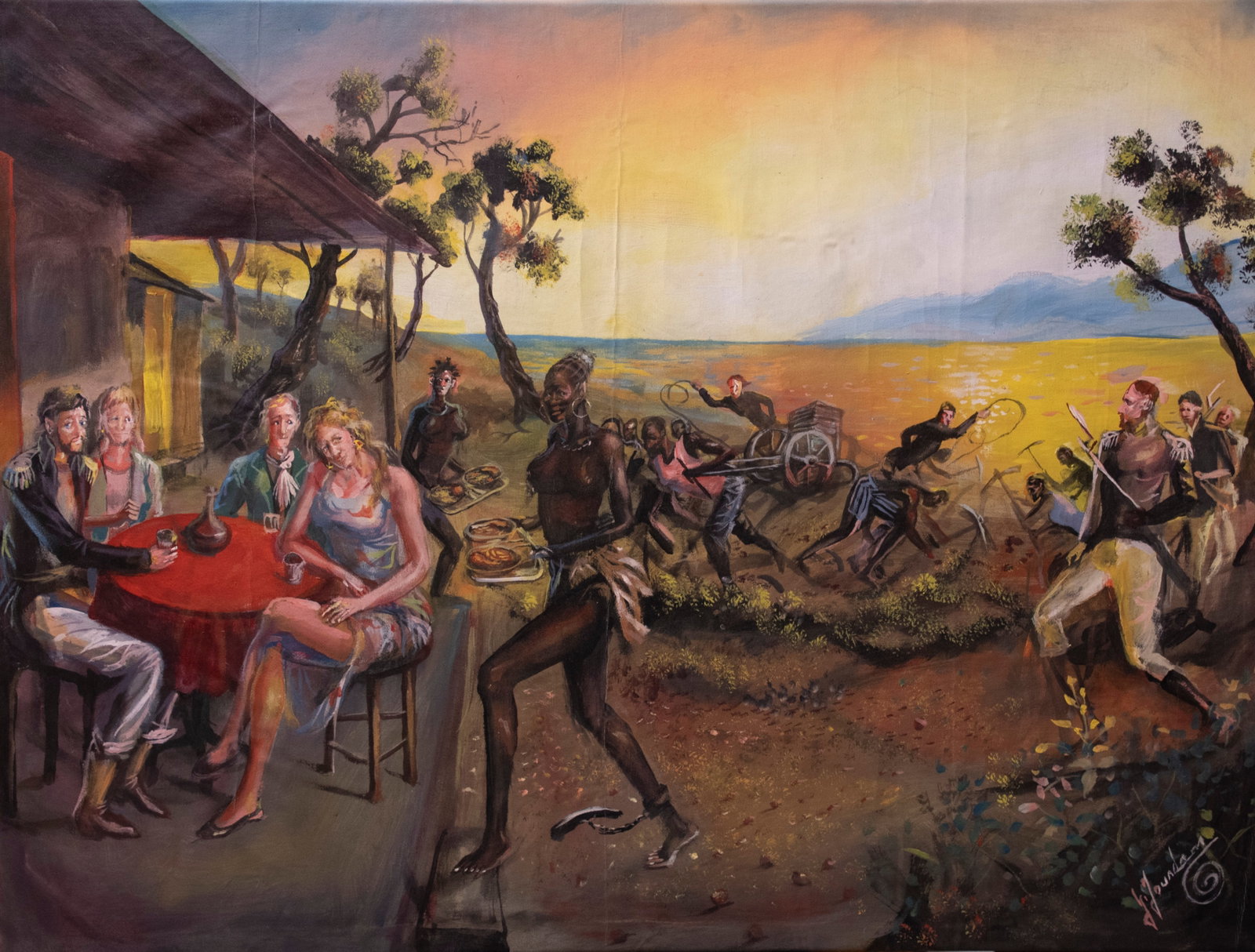 Colonial Period of Haiti Original Haitian Painting by Guy Jourdan (1 of 1)