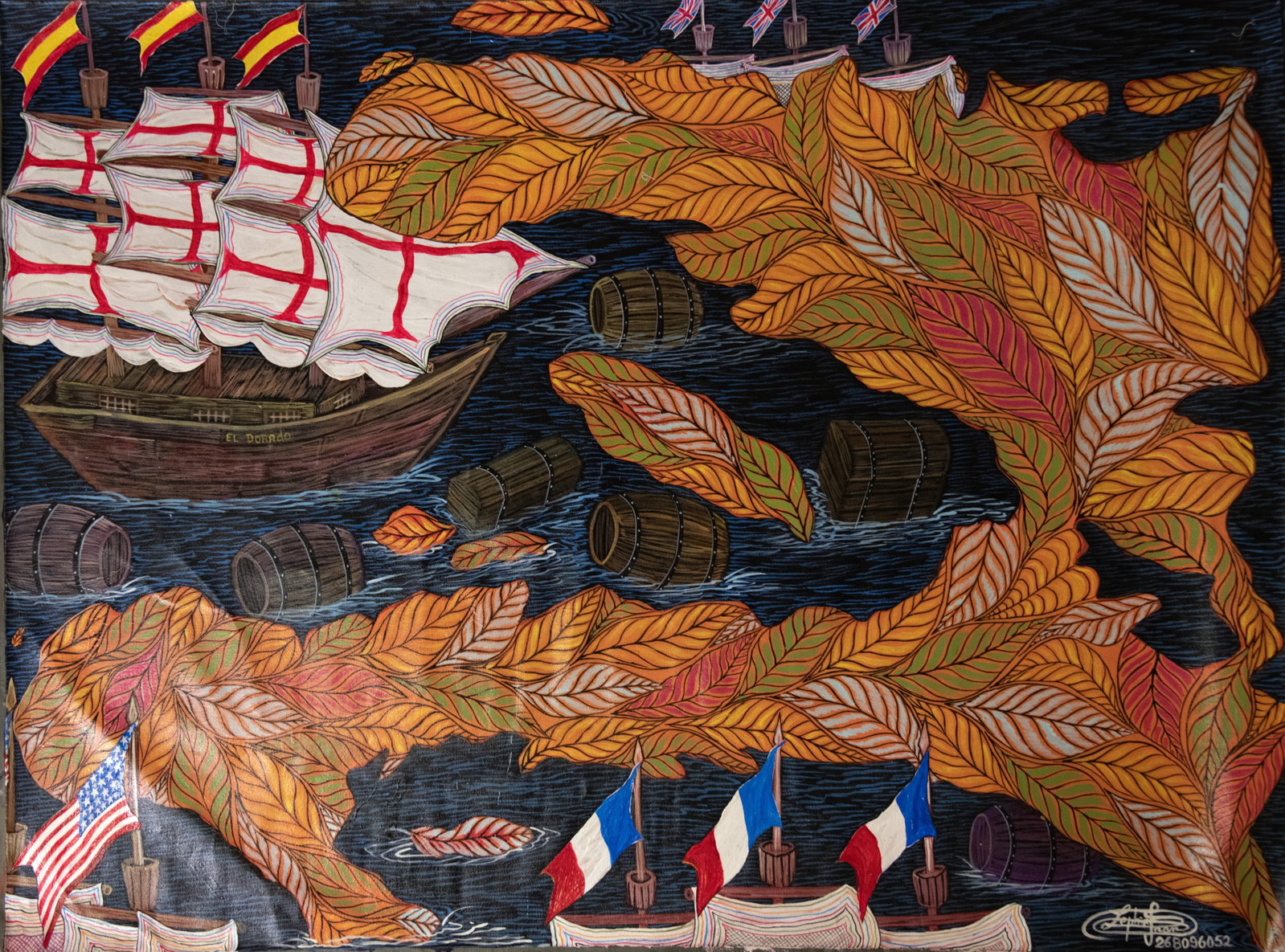 Orignial Haitian Painting by Frantz Zephirin LaCarte geographique d'Haiti (1 of 1)