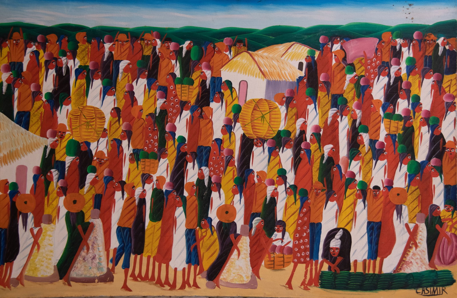 Figures Original Haitian Painting by Casimir Laurent (1 of 1)