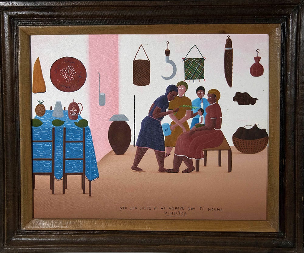 Original Haitian Painting by Voltaire Hector Bapteme traditionel (1 of 1)
