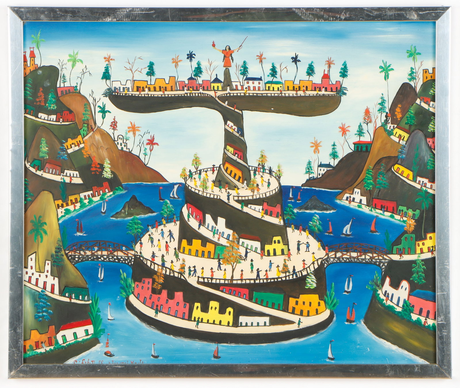 Imaginary Village Original Haitian Painting by Prefete Duffaut (1 of 1)