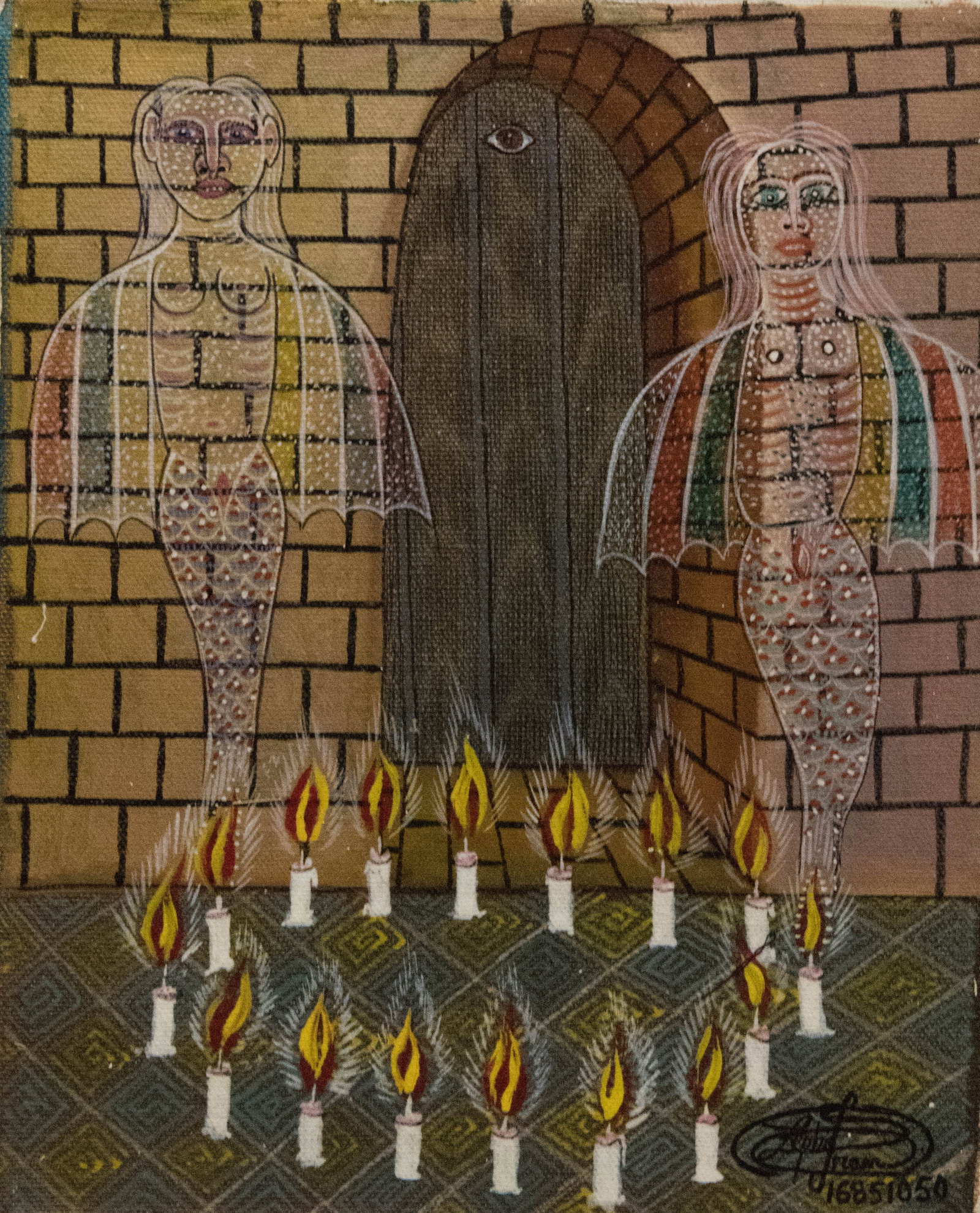 Ghosts and Candles Original Haitian Painting by Frantz Zephirin (1 of 1)