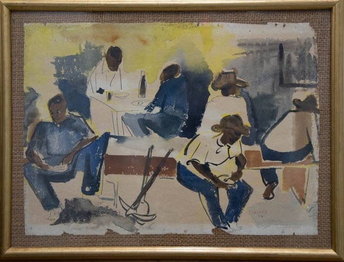 The Break Original Haitian Watercolor by Luckner Lazard (1 of 1)