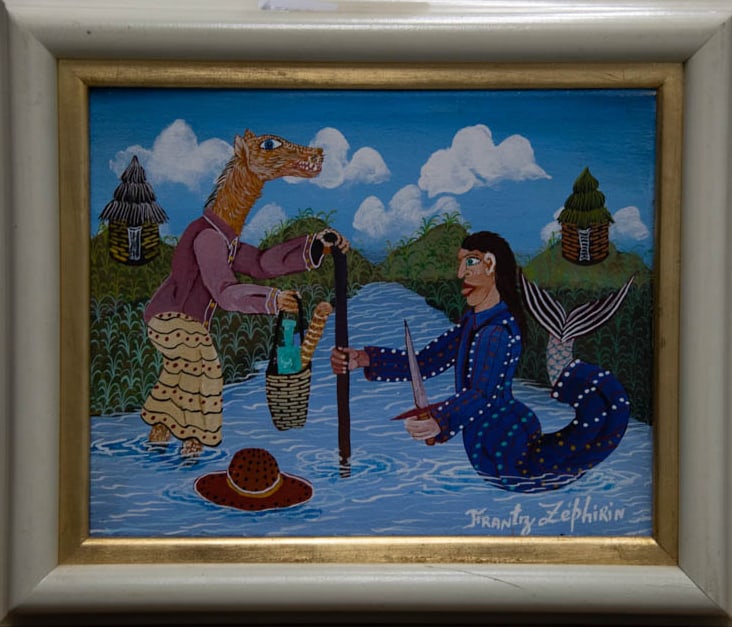 La bourse ou la vie Original Haitian Painting by Frantz Zephirin (1 of 1)