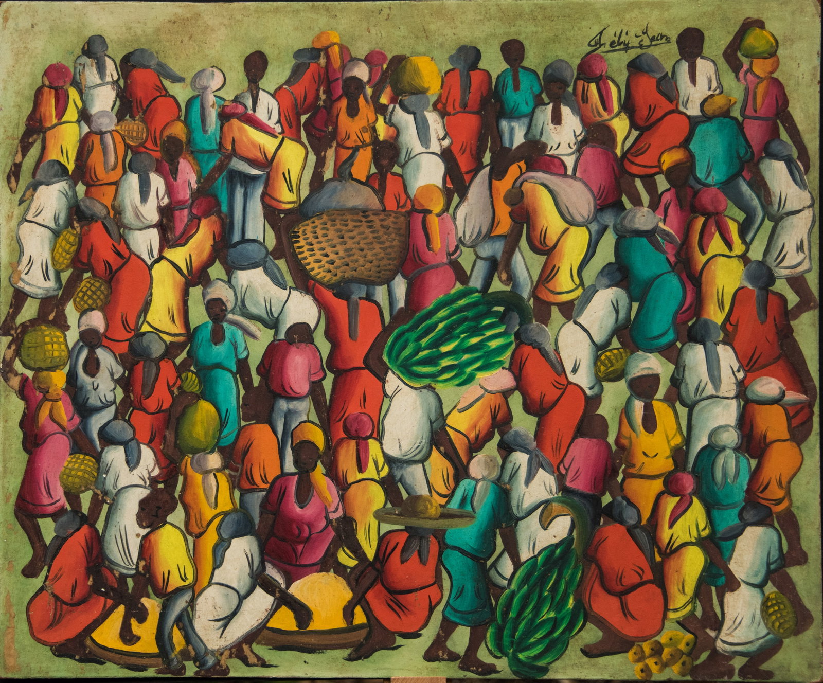 In the Market - Original Haitian Painting by Felix Jean (1 of 1)