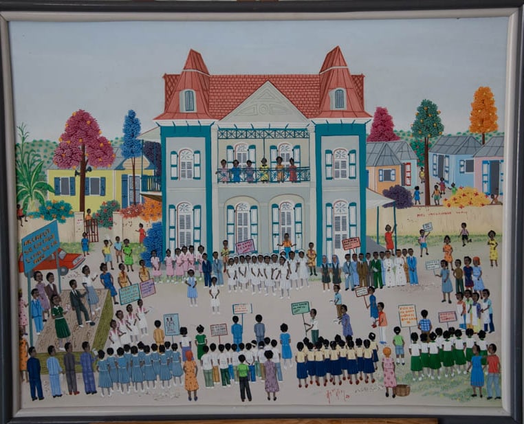 The School - Haitian Painting by Jean-Baptiste Jean (1 of 1)