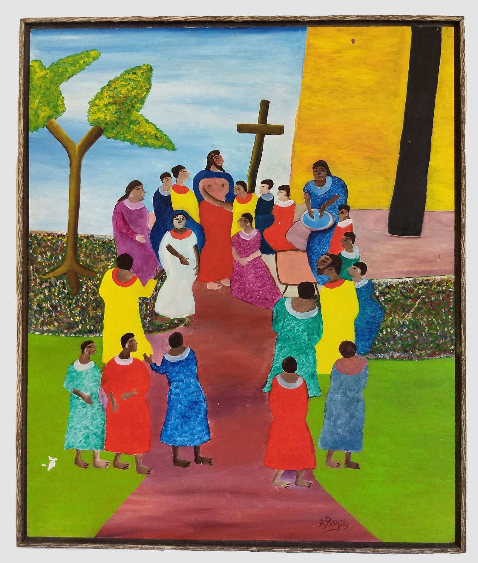 Sacred Procession Original Haitian Painting by Alberoi Bazile (1 of 1)