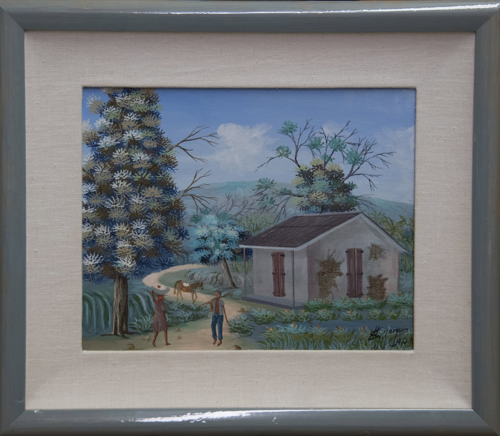 Haitian Landscape (Eddy Jacques) Original Haitian Painting by Eddy Jacques (1 of 1)
