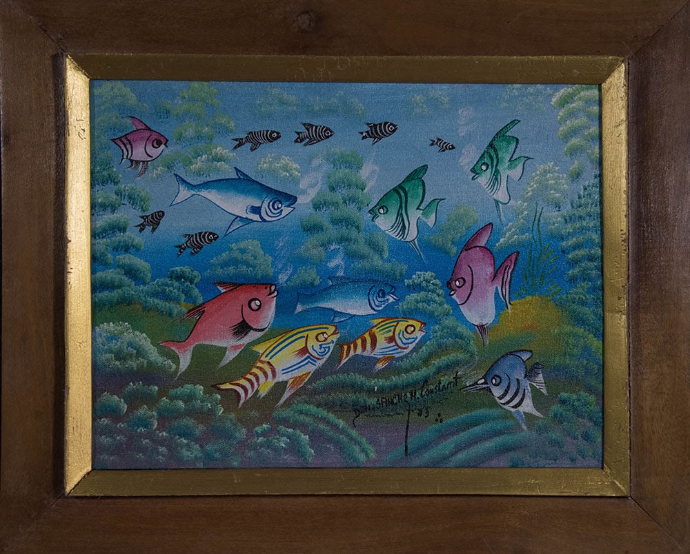 Original Haitian Painting by Constant Bright Fish in the Sea (1 of 1)