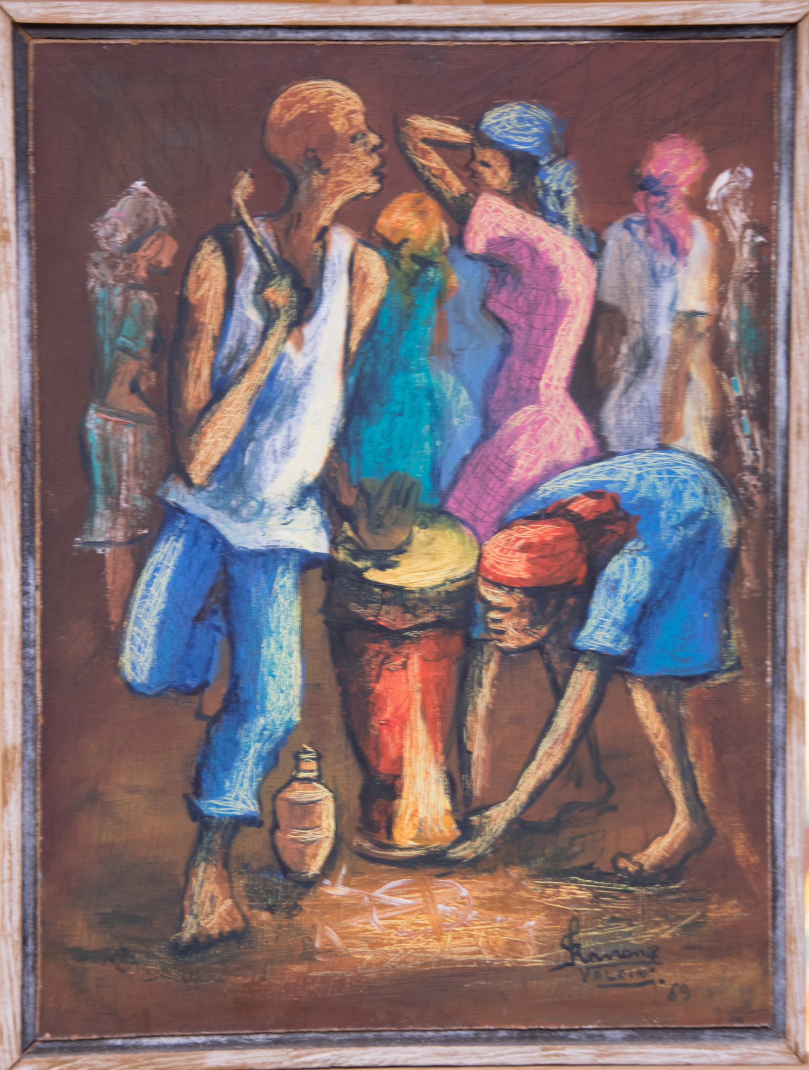 Voodoo Celebration (FV) Original Haitian Painting by Fravange Valcin (1 of 1)