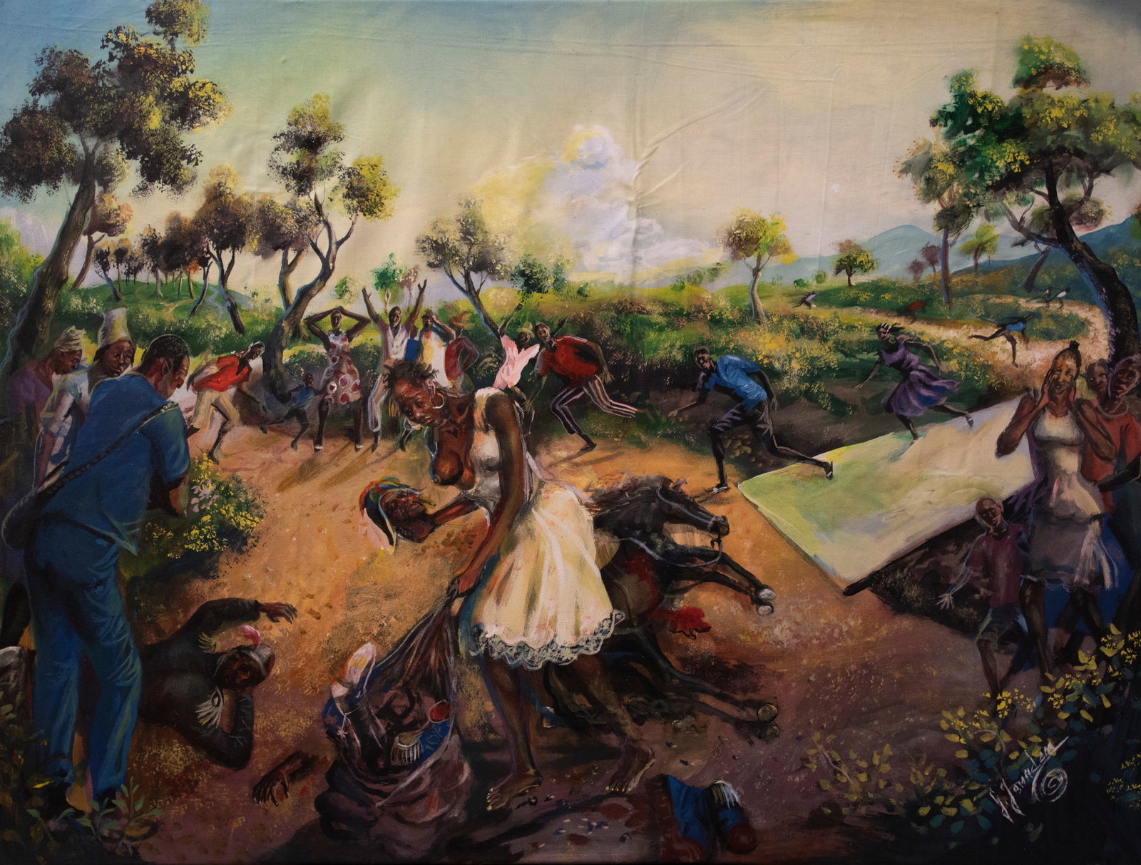 The Mad Woman Original Haitian Painting by Guy Jourdan (1 of 1)