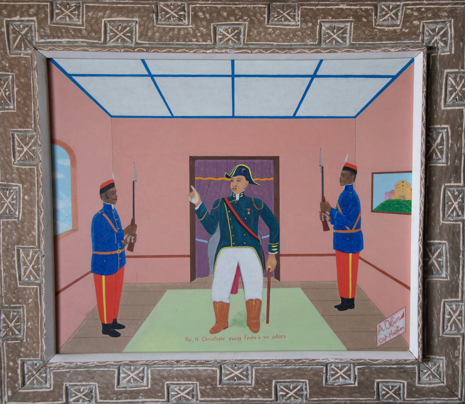 Henri Christophe Military Original Haitian Painting by Antoine Obin (1 of 1)