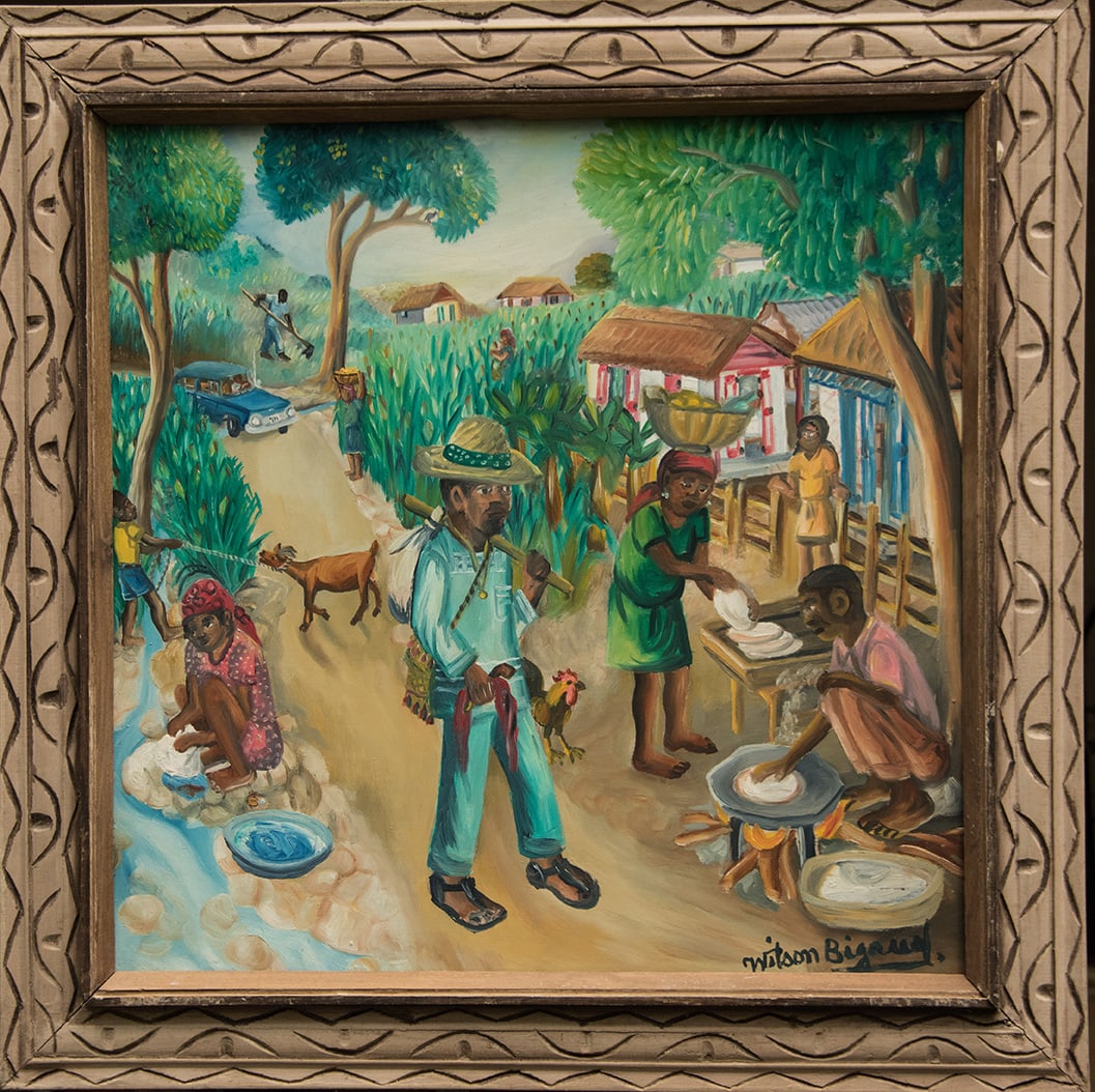 Village Square Original Haitian Painting by Wilson Bigaud (1 of 1)