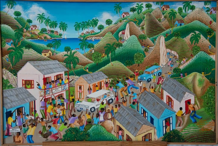 Election Results Original Haitian Painting by GerardM. Lafontant (1 of 1)
