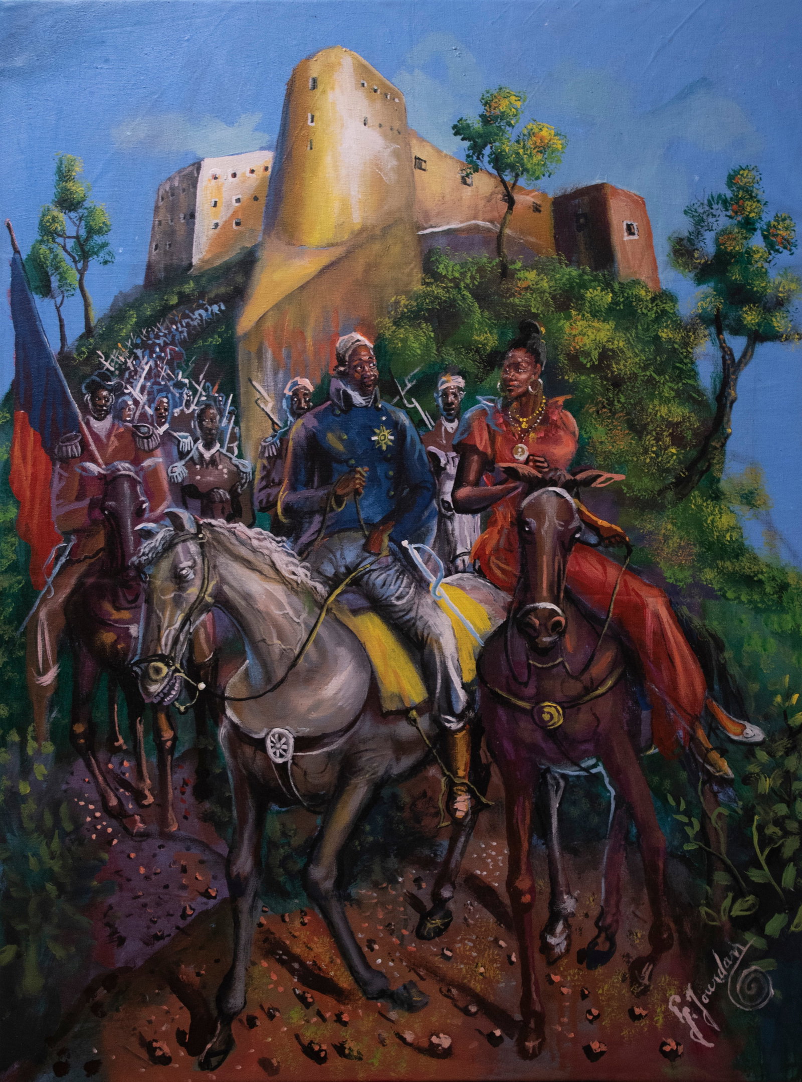 Christophe Leaving the Citadel Original Haitian Painting by Guy Jourdan (1 of 1)