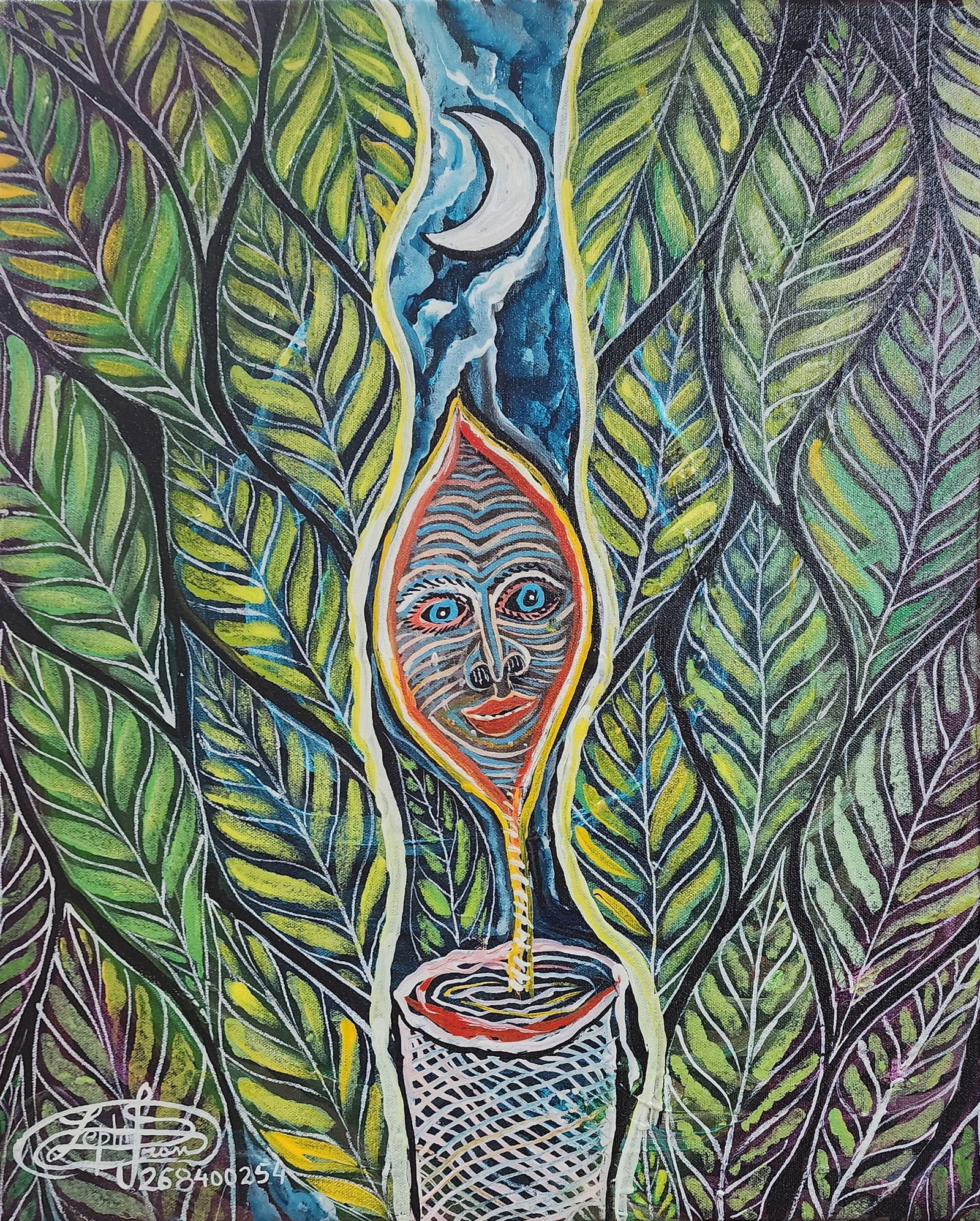 Under the Moon Original Haitian Painting by Frantz Zephirin (1 of 1)