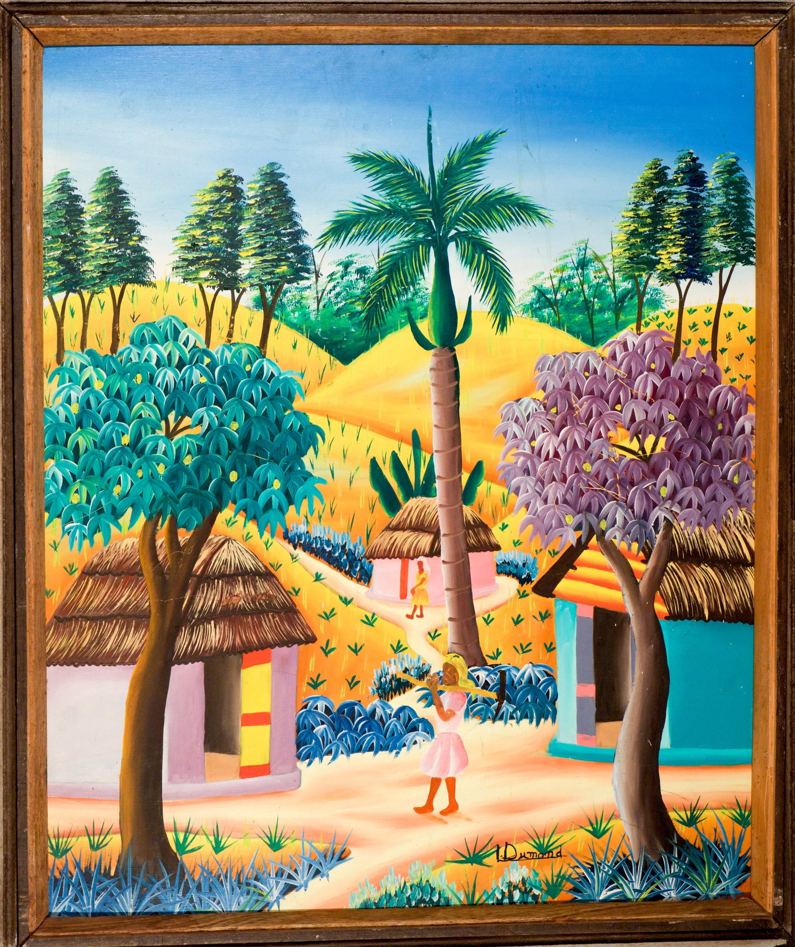 Village Scene-2 Original Haitian Painting by L. Dumond (1 of 1)